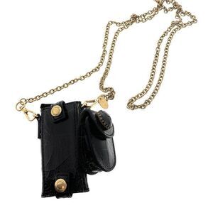 Damaged/ Store Return Miu Miu Black Crackled Leather Handbag Accessory